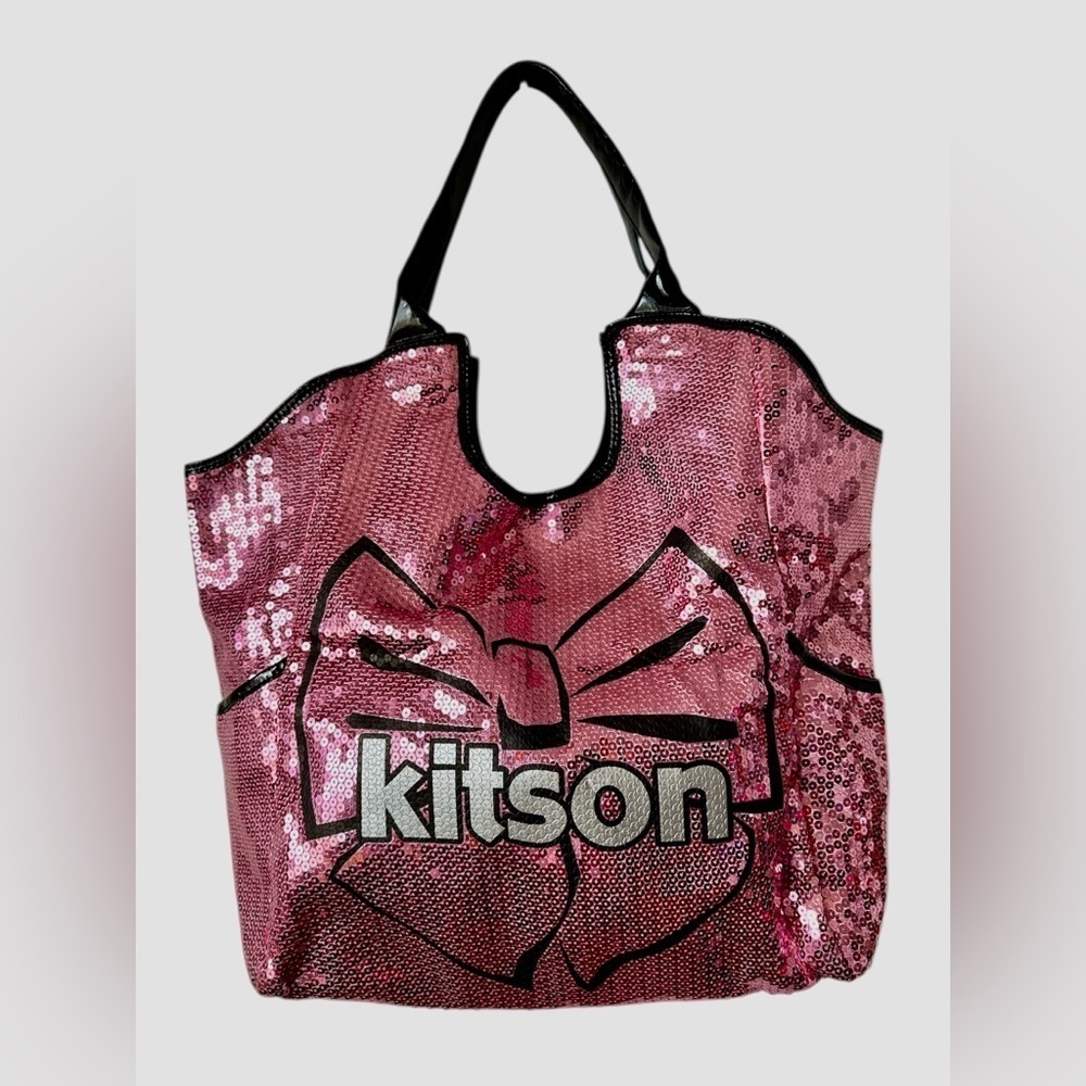 KITSON Pink Sequin Large Tote Bag